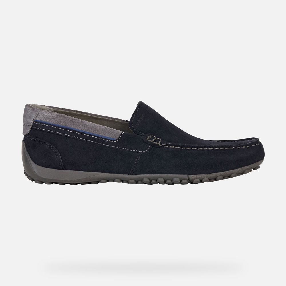 Geox Loafers Navy Snake - Geox Mens Shoes - HCZKLY120